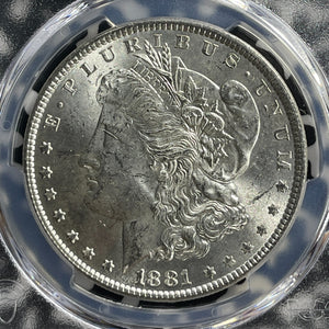 1881 U.S. $1 Morgan Dollar PCGS MS63 Lot#G573 Silver! Choice UNC!