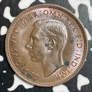 1942 Great Britain 1/2 Penny Half Penny Lot#T2924 High Grade! Beautiful!