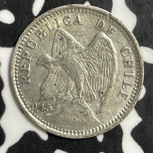 1917-So Chile 10 Centavos Lot#E5617 Silver!