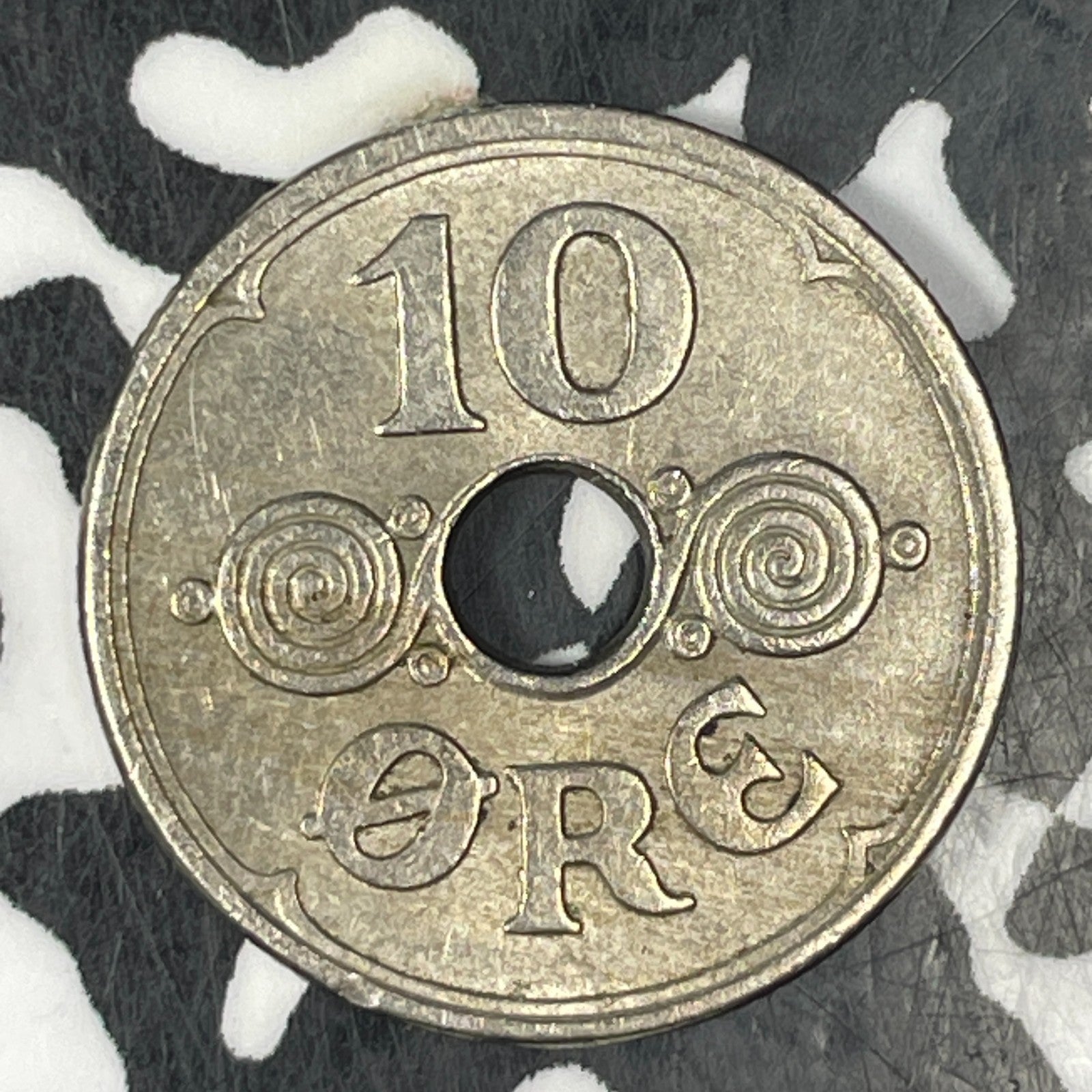 1916 Denmark 10 Ore Lot#C7148