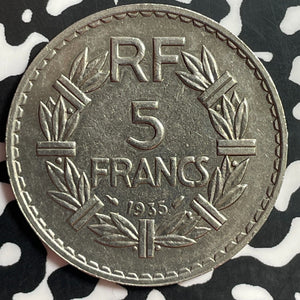 1935 France 5 Francs Lot#E7626