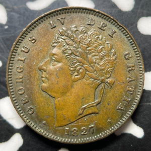 1827 Great Britain George IV Farthing Lot#MK298