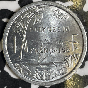 1965 French Polynesia 1 Franc Lot#E0829 High Grade! Beautiful!