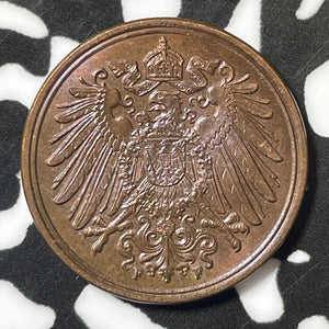 1896-F Germany 1 Pfennig Lot#E4926 High Grade! Beautiful!