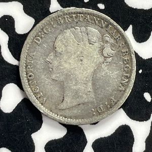 1885 Great Britain 3 Pence Threepence Lot#T9433 Silver!