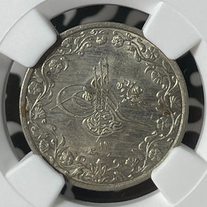 AH 1293 Year 11 (1885) Egypt 5/10 Qirsh NGC MS63 Lot#G261 Choice UNC!