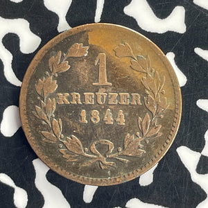 1844 Germany Baden 1 Kreuzer Lot#T8737