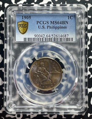 1905 U.S. Philippines 1 Centavo PCGS MS64BN Lot#G723 Choice UNC!