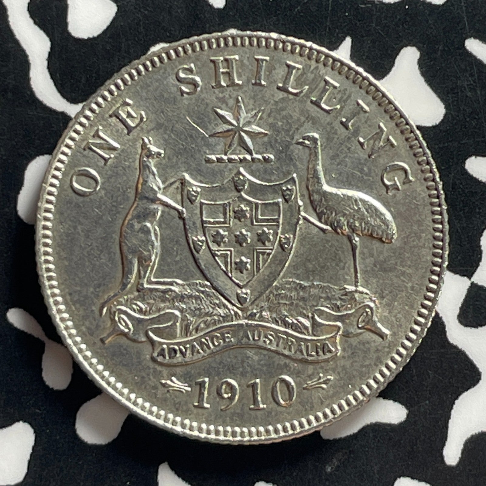 1910 Australia 1 Shilling Lot#JM0045 Silver! High Grade! Beautiful!