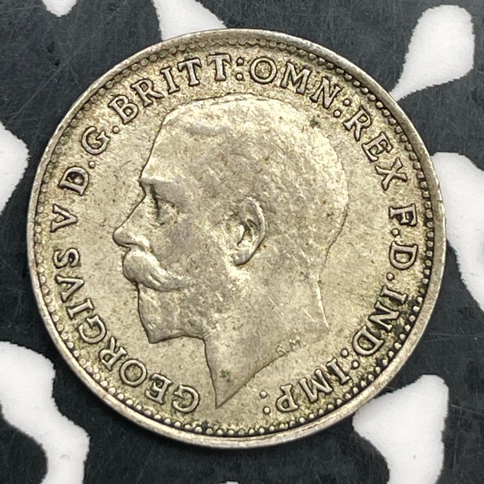 1920 Great Britain 3 Pence Threepence Lot#F5387 Silver! Nice!
