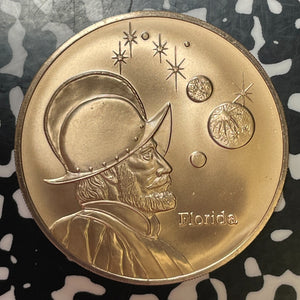 Undated U.S. Florida Great Seal Medal Lot#T2469 High Grade! Beautiful! 39mm