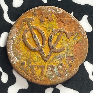 1738 Netherlands East Indies 1 Duit Lot#T7574 Corrosion