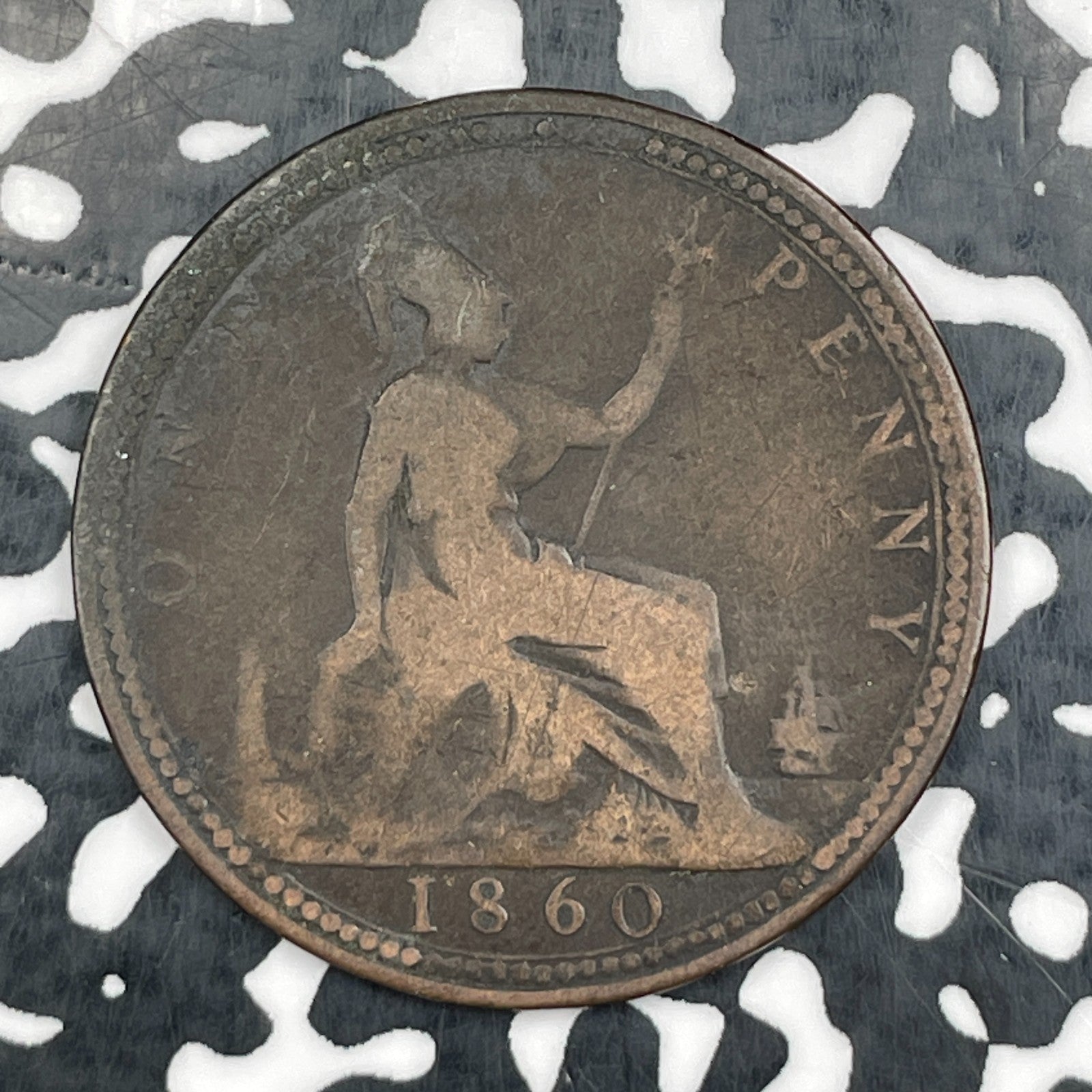 1860 Great Britain 1 Penny Lot#N2158