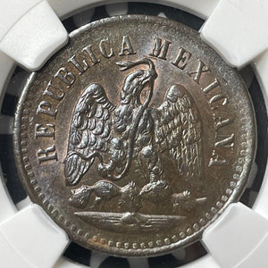 1890-Mo Mexico 1 Centavo NGC MS63BN Lot#G9040 Choice UNC!