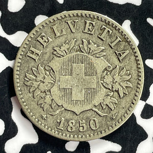 1850-BB Switzerland 20 Rappen Lot#T9659