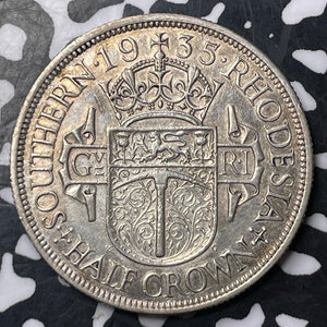 1935 Southern Rhodesia 1/2 Crown Lot#JM8667 Silver!