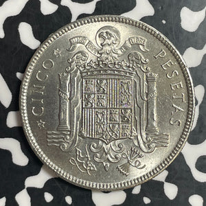 1949(49) Spain 5 Pesetas Lot#T3706 High Grade! Beautiful!