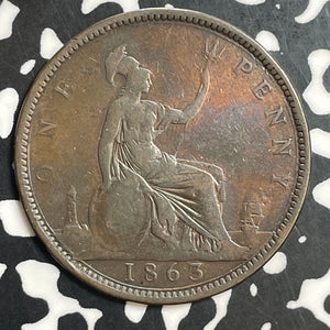 1863 Great Britain 1 Penny Lot#T0576