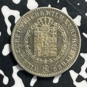 1833 Germany Hesse-Cassel 1/6 Thaler Lot#JM9599 Silver! High Grade! Beautiful!