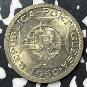 1959 Portuguese India 1 Escudo Lot#E8990 High Grade! Beautiful!