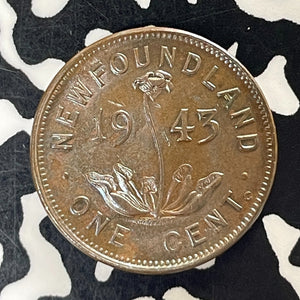 1943-C Newfoundland Small Cent Lot#T5889 High Grade! Beautiful!