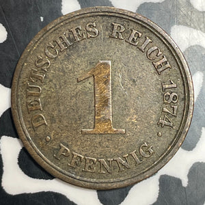 1874-E Germany 1 Pfennig Lot#T3448 Better Date