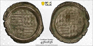 (1486-1526) Germany Mansfeld 1 Pfennig PCGS AU50 Lot#G6933 Silver! Tomau-53f