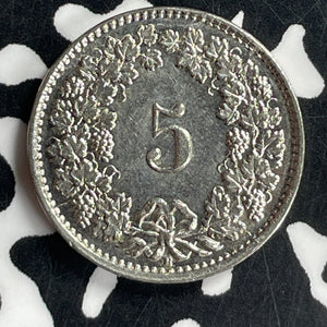 1937 Switzerland 5 Rappen Lot#T6781 High Grade! Beautiful!