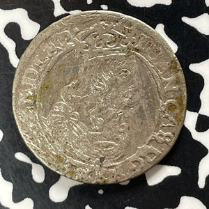 1662 Poland 6 Groschen Lot#JM9381 Silver! Nice!