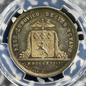 1818 France Lyon Labor Court Jeton PCGS MS63 Lot#G1015 Silver! Beautiful Toning!