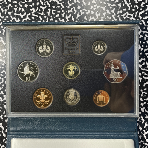 1990 Great Britain 8x Coin Proof Set Lot#B2671 With Case & C.O.A.