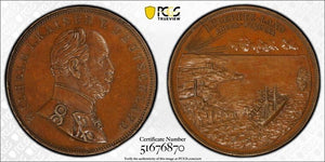 1884 Germany Prussia Capture Of Ludenitzland Medal PCGS MS64BN Lot#G9902 Scarce!