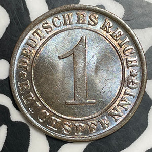 1931-A Germany 1 Pfennig Lot#T2561 High Grade! Beautiful!