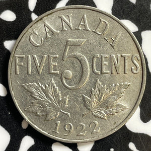 1922 Canada 5 Cents Lot#E3405 Nice!