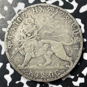 EE 1889 (1897) Ethiopia 1 Birr Lot#JM8356 Large Silver!