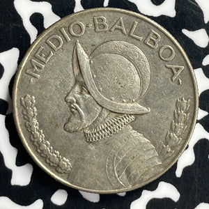 1933 Panama 1/2 Balboa Half Balboa Lot#T7075 Silver! Nice! Better Date