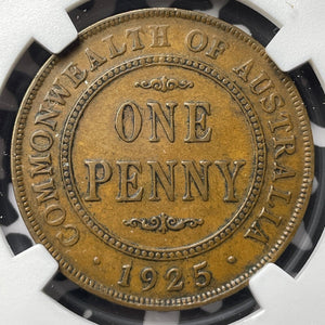 1925 Australia 1 Penny NGC XF40BN Lot#G7228