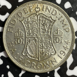 1944 Great Britain 1/2 Crown Half Crown Lot#E2026 Silver! Nice!