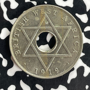 1919-H British West Africa 1/2 Penny Half Penny Lot#T8021 High Grade! Beautiful!