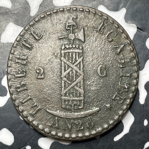 AN 26 (1829) Haiti 2 Centimes Lot#MK379 KM#A22