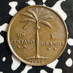 1952 Dominican Republic 1 Centavo Lot#E1608 High Grade! Beautiful!