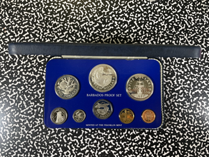 1979 Barbados 8x Coin Proof Set Lot#B2621 Including Silver! With Case & C.O.A.