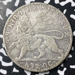 EE 1889 (1897) Ethiopia 1 Birr Lot#JM8355 Large Silver!