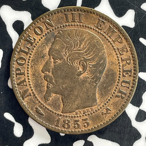 1855-B France 5 Centimes Lot#C1243