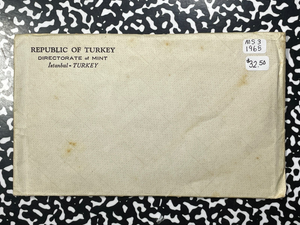 1965 Turkey 6x Coin Uncirculated Mint Set Lot#B2114 With Case & C.O.A.