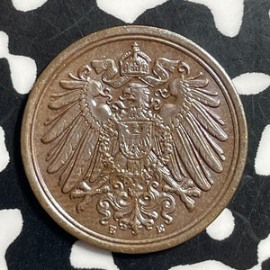 1912-E Germany 1 Pfennig Lot#T1455 High Grade! Beautiful!