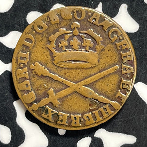 1678 Scotland Charles II Turner 2 Pence Lot#JM9910 Scarce! KM#114