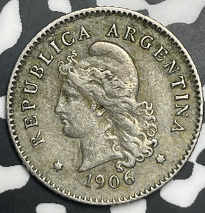 1906 Argentina 10 Centavos Lot#T9326