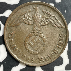 1939-D Germany 2 Pfennig Lot#E7953