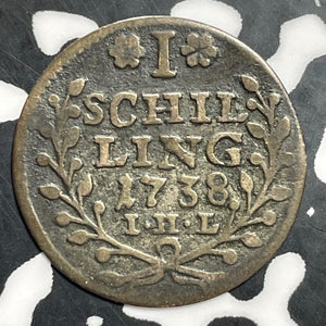 1738-IHL Germany Hamburg 1 Schilling Lot#E9222